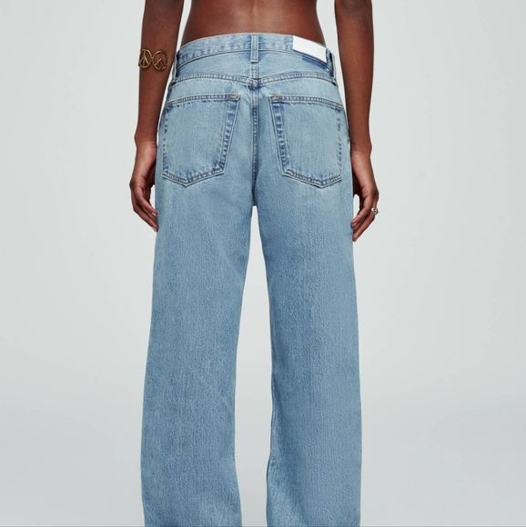 New Re/done Redone Long Loose Jeans 27 Wasted Indigo - Picture 3 of 6